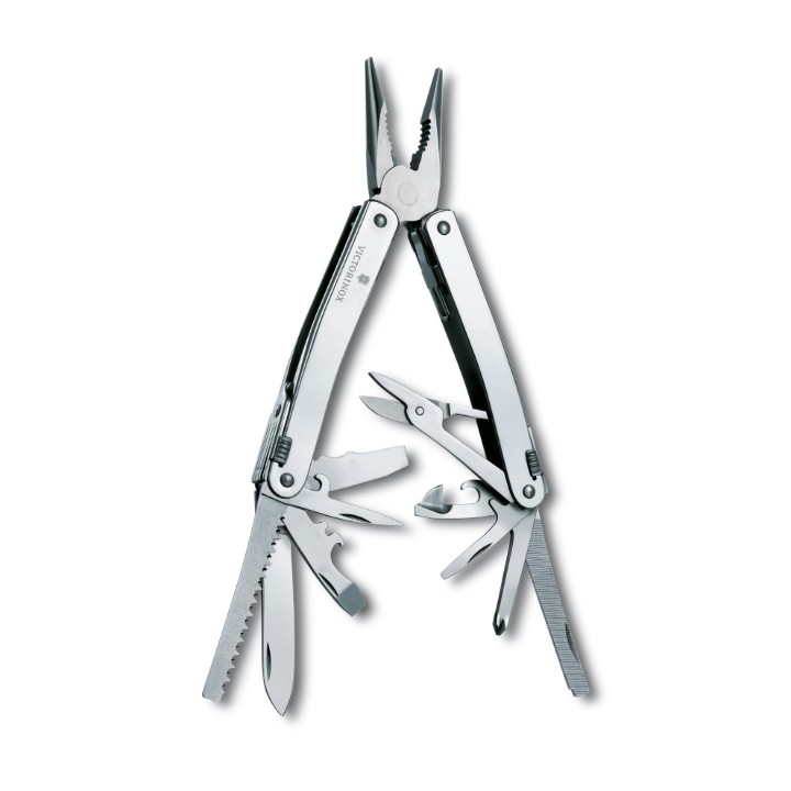 Obrázek Multifunkční kleště Victorinox Swiss Tool Spirit X + kožené pouzdro